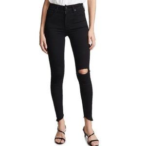 Levi’s Black Ripped Mile High Super Skinny Jeans